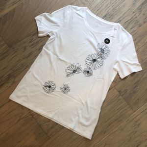 NWT Banana Republic Flower T Tee Shirt XS